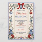 Chinoiserie Kerst Mahjong Feestdagenkaart (Voorkant)