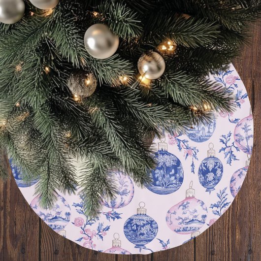 Chinoiserie Kerst Roze & Blauw Kerstboom Rok
