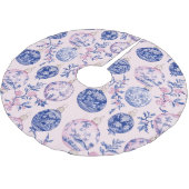 Chinoiserie Kerst Roze & Blauw Kerstboom Rok (Gekanteld)