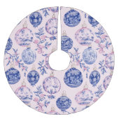 Chinoiserie Kerst Roze & Blauw Kerstboom Rok (Voorkant)