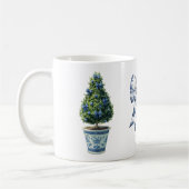 Chinoiserie Kerst Topiary Boom Koffiemok (Links)