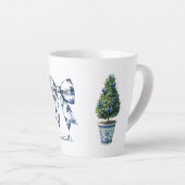 Chinoiserie Kerst Topiary Boom Latte Mok (Rechterhoek)