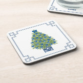Chinoiserie Kerstboom Bier Onderzetter (Linkerzijde)