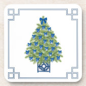 Chinoiserie Kerstboom Bier Onderzetter (Voorkant)