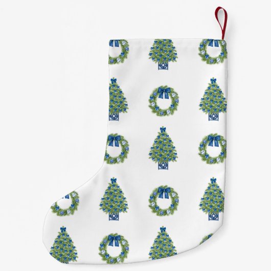 Chinoiserie Kerstboom en Krans Kleine Kerstsok (Achterkant)