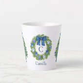 Chinoiserie Kerstboom en Krans Latte Mok (Voorkant)