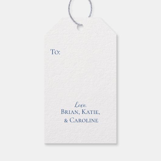 Chinoiserie Kerstboom, Grandmillenial Custom Cadeaulabel (Achterkant)