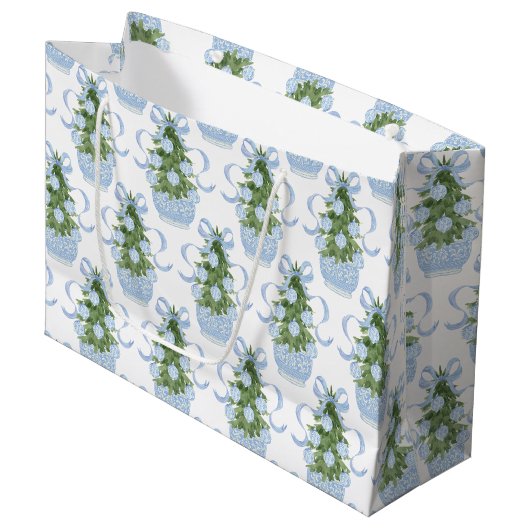 Chinoiserie Kerstboom Groot Cadeauzakje (Voorkant Gekanteld)