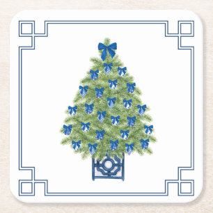 Chinoiserie Kerstboom Kartonnen Onderzetters