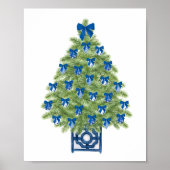 Chinoiserie Kerstboom Kunstprint Poster (Voorkant)