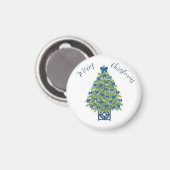 Chinoiserie Kerstboom Magneet (Voorkant / Achterkant)