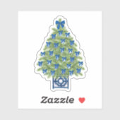 Chinoiserie Kerstboom Vinyl Sticker (Vel)