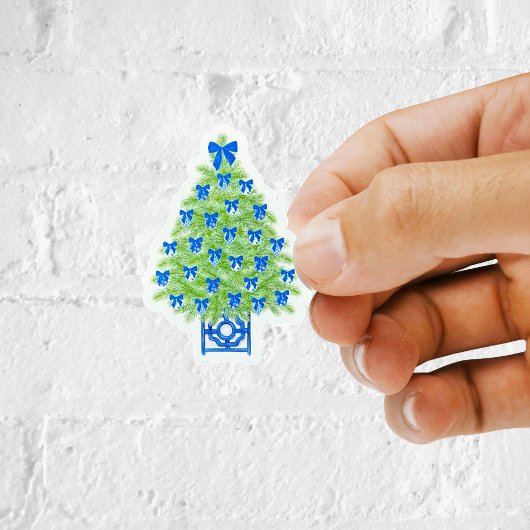Chinoiserie Kerstboom Vinyl Sticker