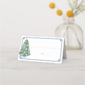 Chinoiserie-kerstfeestjes met voedseltentesbuffet plaatskaartje (Voorkant)