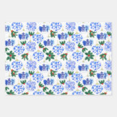 Chinoiserie-kerstfeestpatroon Inpakpapier Vel (Voorkant)