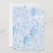 Chinoiserie kerstkaart kaart (Achterkant)