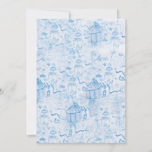 Chinoiserie Kerstkaart Kaart (Achterkant)