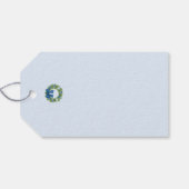 Chinoiserie Kerstkrans Cadeaulabel (Achterkant Horizontaal)
