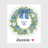 Chinoiserie Kerstkrans Vinyl Sticker (Vel)