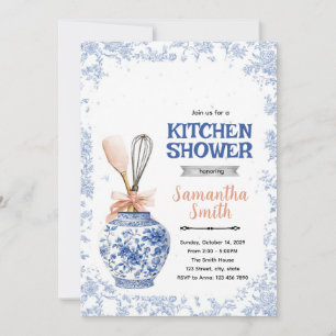 Chinoiserie keuken shower feest uitnodiging