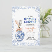 Chinoiserie keuken shower feest uitnodiging (Staand voorkant)