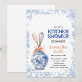 Chinoiserie keuken shower feest uitnodiging (Voorkant / Achterkant)
