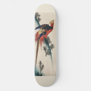 Chinoiserie Kleurrijke Fazant Vogel & Pijnboom Kun Persoonlijk Skateboard