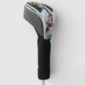 Chinoiserie Koi Karper Waterval Japanse Kunst Golfheadcover (Schuin)