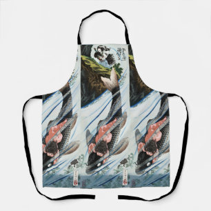 Chinoiserie Koi Karper Waterval Japanse Kunst Schort