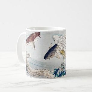 Chinoiserie Koi Vissen & Paarse Wisteria Print Koffiemok