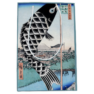 Chinoiserie Koinobori Karper & Fuji Landschap Medium Cadeauzakje