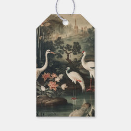 Chinoiserie Kraan Cadeaupapier Decoratie Cadeaulabel