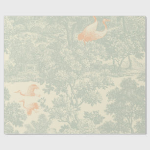 Chinoiserie Kraanvogel Toile Botanische Aziatische Cadeaupapier