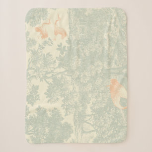 Chinoiserie Kraanvogel Toile Botanische Aziatische Sherpa Deken