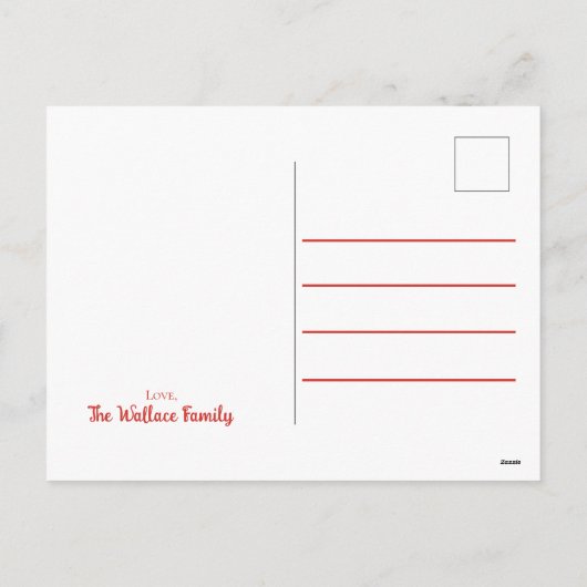 Chinoiserie Krans, Blauw & Wit Grandmillenial Feestdagenkaart (Achterkant)