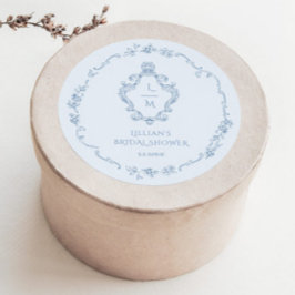 Chinoiserie krans Toile Something Blue Wapen Ronde Sticker