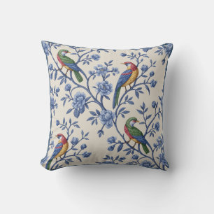 Chinoiserie Kunst Vogels en Bloemen Kussen