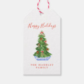 Chinoiserie-Label voor kerstbomen Cadeaulabel (Voorkant)