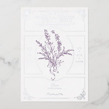 Chinoiserie Lavendel Boeket Victoriaanse Trouwdag