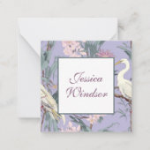 Chinoiserie Lavendel Floral Gret Gift Enclosure Notitiekaartje (Voorkant)