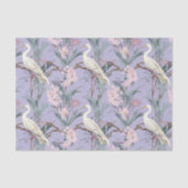 Chinoiserie Lavender Bloemen Egret Tissuepapier (Voorkant)