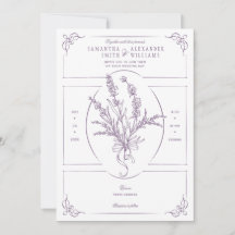 Chinoiserie Lavender Bouquet Victoriaans bruiloft