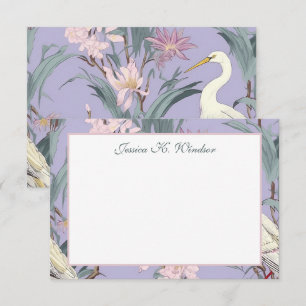 Chinoiserie Lavender Floral Gret gepersonaliseerd Bedankkaart