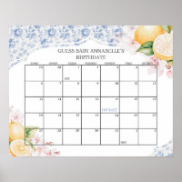 Chinoiserie Lemon Tea Baby shower Guess Vervaldatu