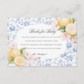 Chinoiserie Lemon Tea Baby shower Luier Raffle Informatiekaartje (Voorkant)