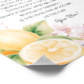 Chinoiserie Lemon Tea Dont Say Baby shower Game Poster (Hoek)
