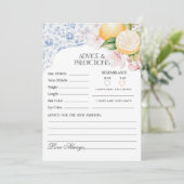 Chinoiserie Lemon Tea met Mama Advies voor Baby Kaart (Staand voorkant)