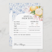 Chinoiserie Lemon Tea met Mama Advies voor Baby Kaart (Voorkant / Achterkant)
