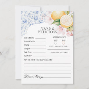 Chinoiserie Lemon Tea met Mama Advies voor Baby Kaart