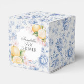 Chinoiserie Lemon Tea Party Baby shower Dessert Bedankdoosjes (Achterkant)